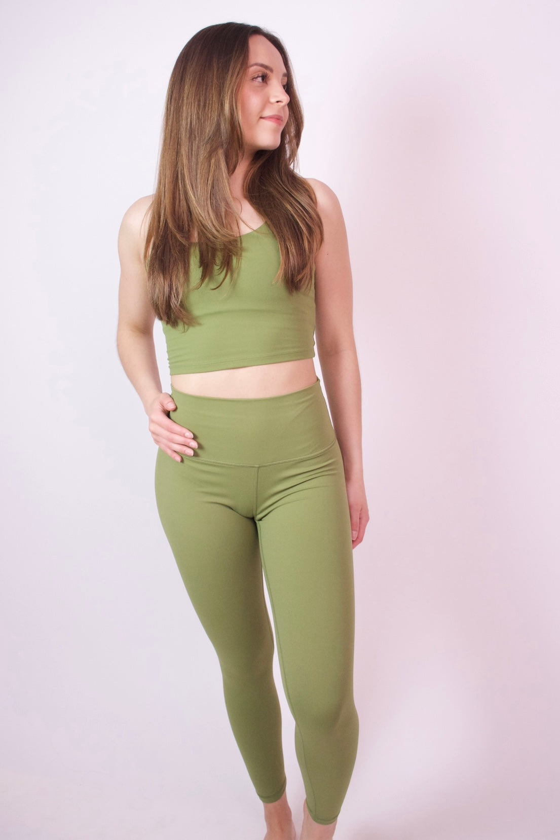 Green sports leggings hotsell